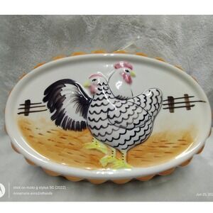 Vintage Gailstyn-Sutton Towle Ceramic Chicken Jelly Mold Wall Hanging Farmhouse
